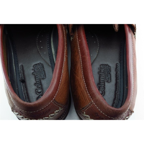 Columbia Shoes Sz 9.5 M Almond Toe Brown Loafer Leather‎ Men